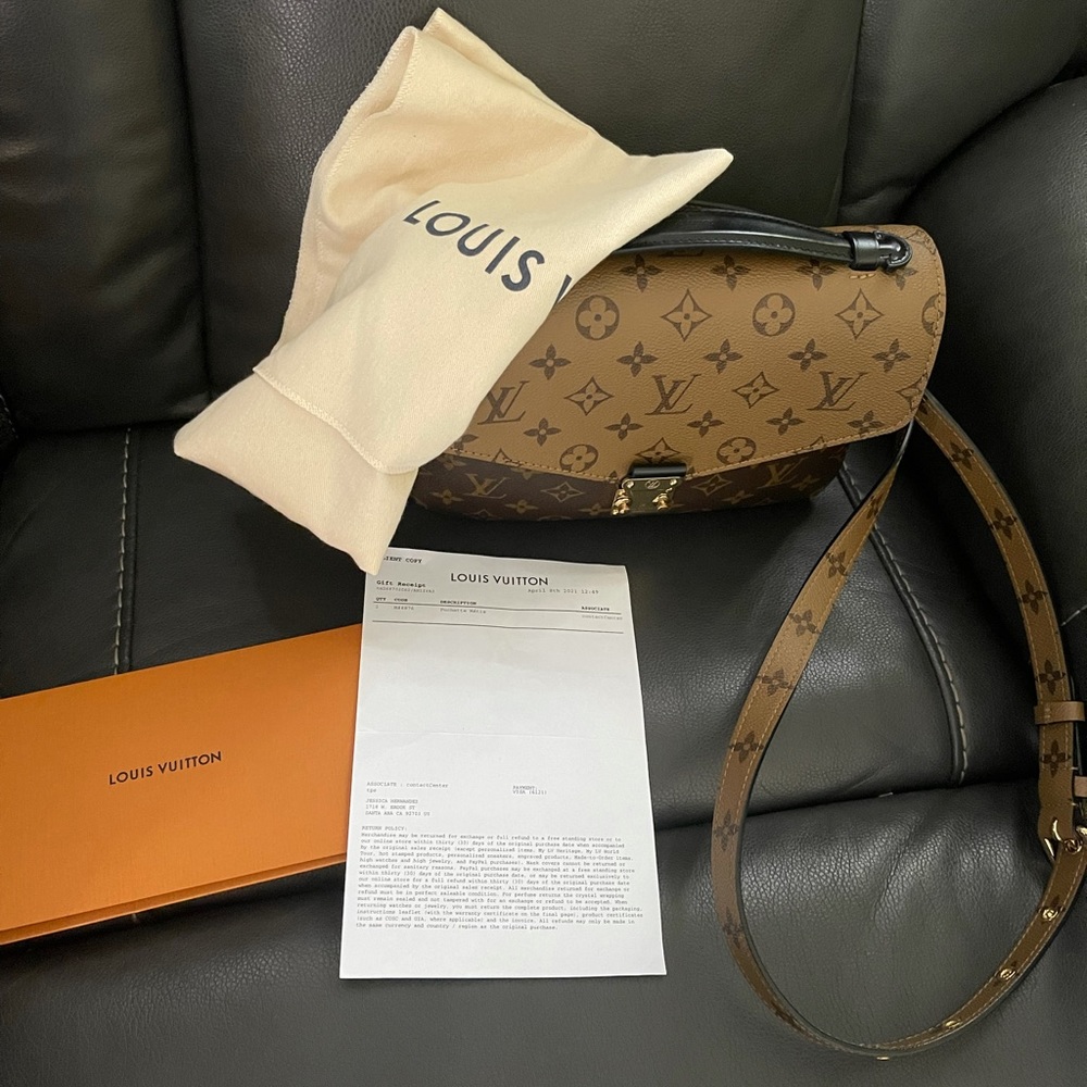 Authentic Pochette Metis Reverse Monogram